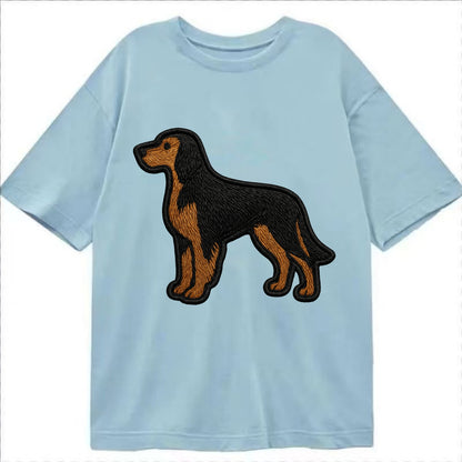 Gordon Setter - Modern setter silhouette - Classic T-shirt - Light Blue