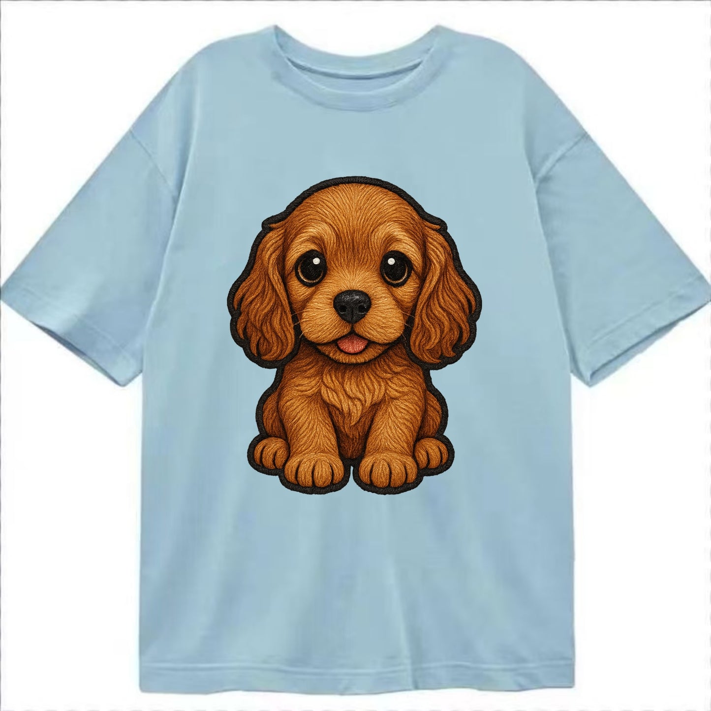 Baby Cocker Spaniel Puppy - long wavy ears, soulful eyes, silky coat, - Classic T-shirt - Light Blue