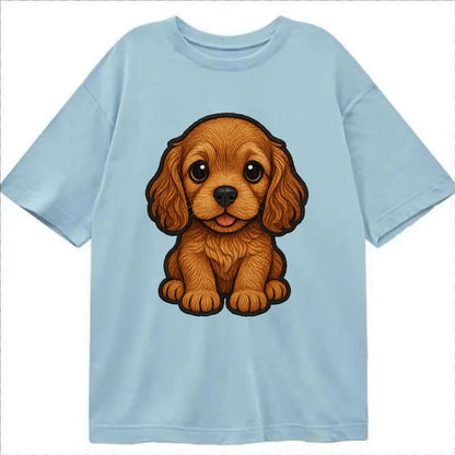 Baby Cocker Spaniel Puppy - long wavy ears, soulful eyes, silky coat, - Classic T-shirt - Light Blue