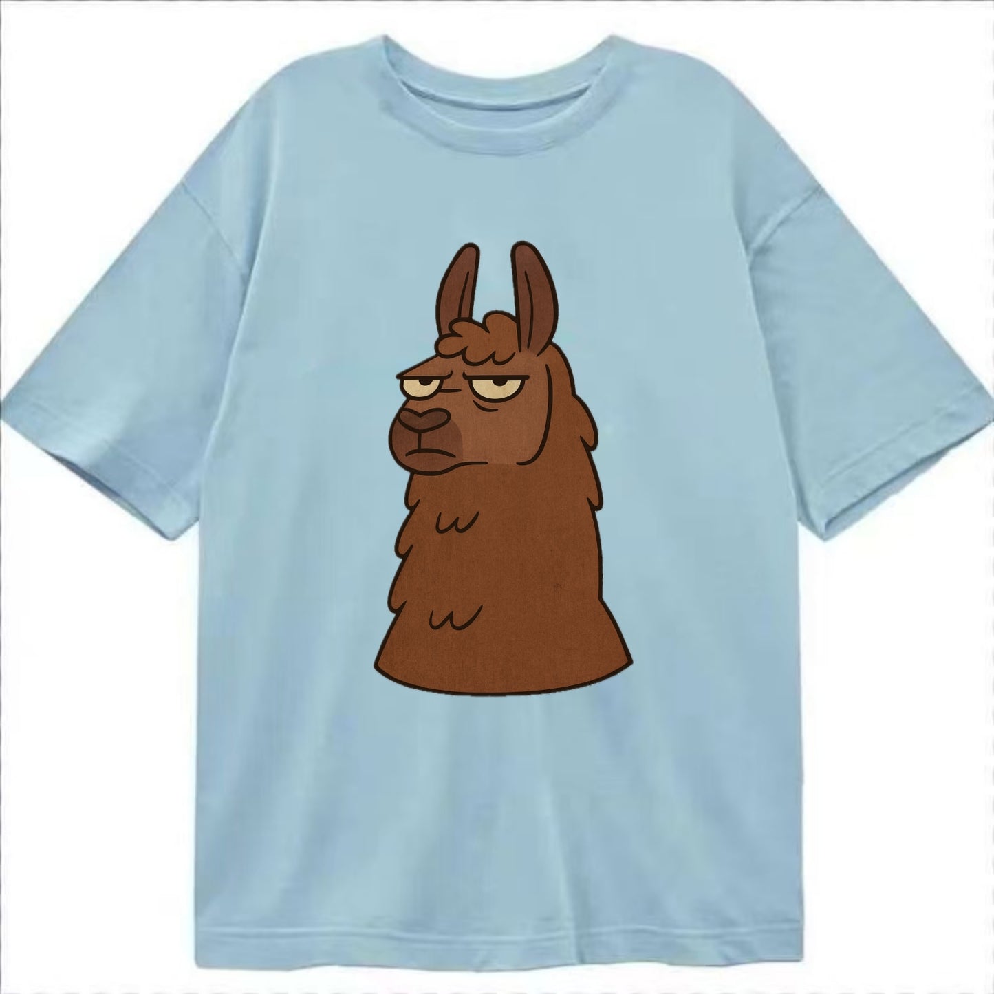 The Llama Judging Silently - Classic T-shirt - Light Blue