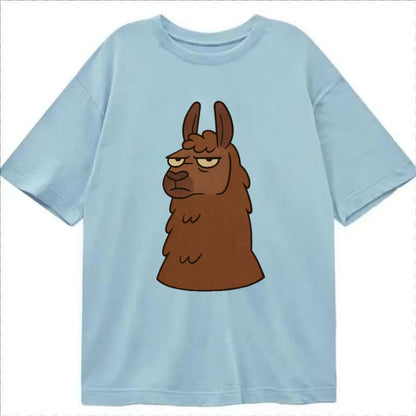 The Llama Judging Silently - Classic T-shirt - Light Blue