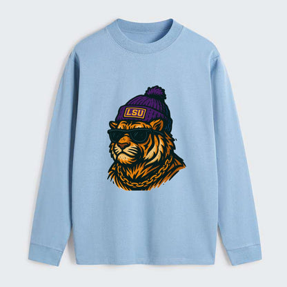 LSU Mike Tiger - Classic Long Sleeve Shirt - Light Blue