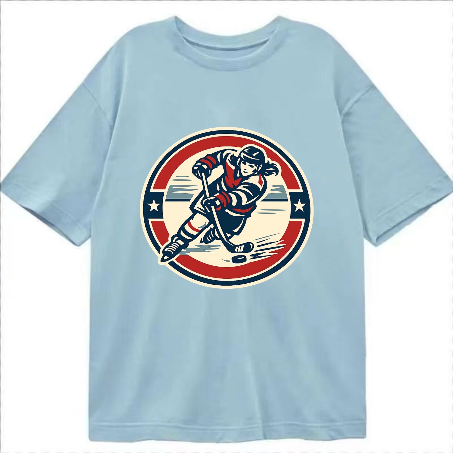 Fierce Ice Queen Emblem - Classic T-shirt - Light Blue