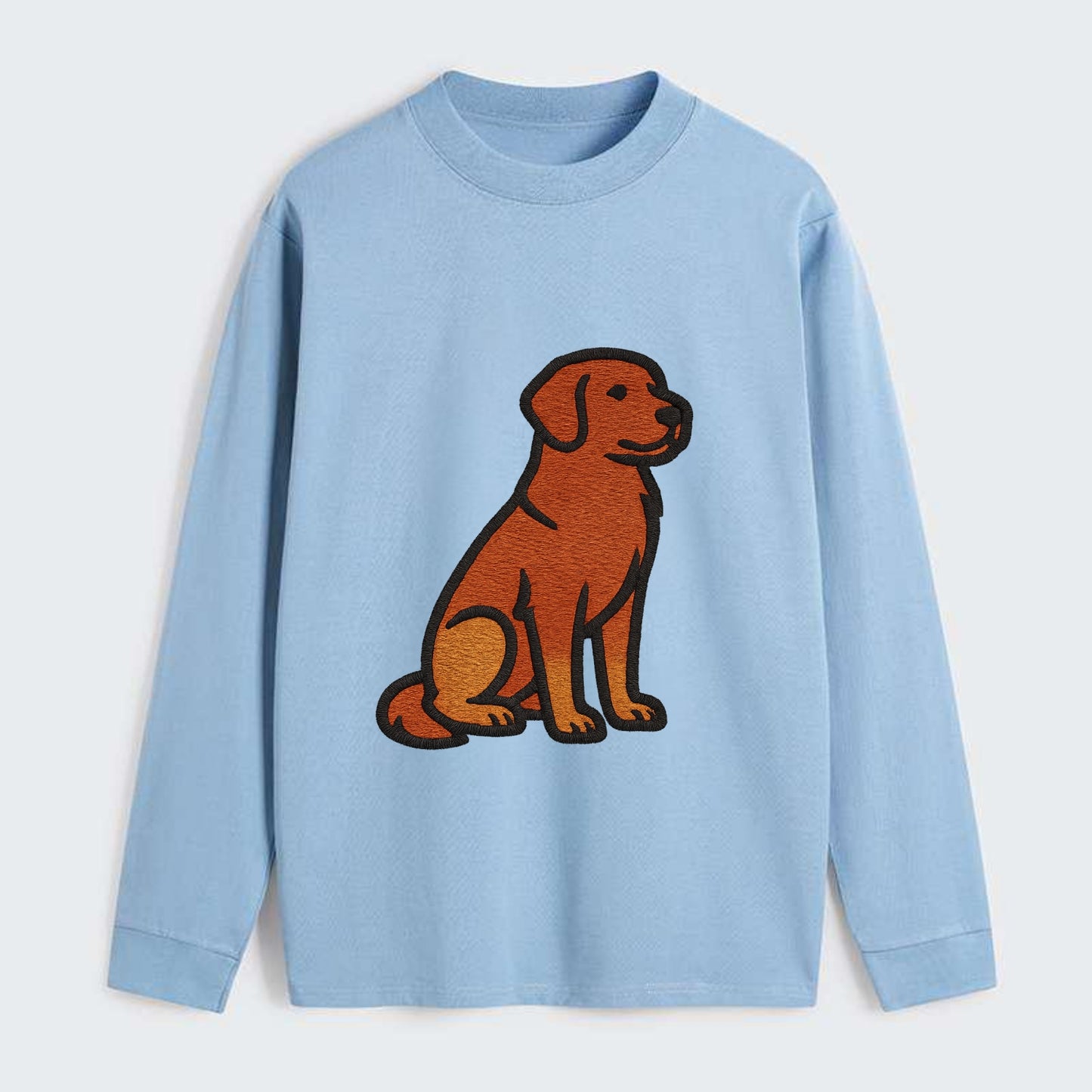 Nova Scotia Duck Tolling Retriever - Red embroidered pose - Classic Long Sleeve Shirt - Light Blue