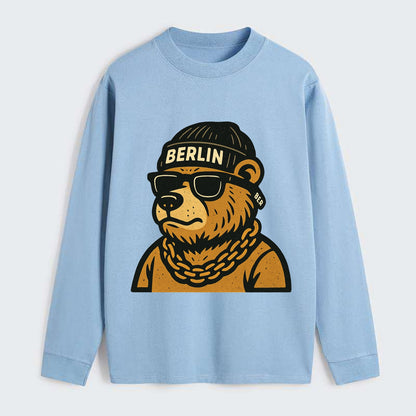 Berlin Bear - Classic Long Sleeve Shirt - Light Blue