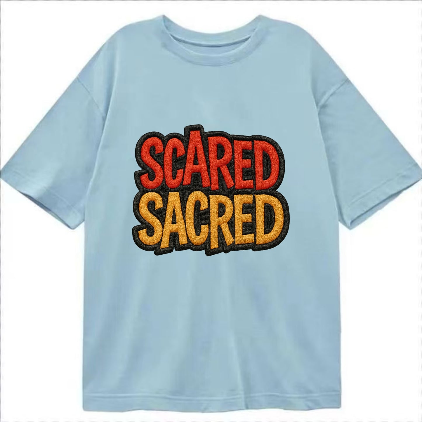 SCARED;SACRED JOURNEY Spiritual Purple Hat - Classic T-shirt - Light Blue