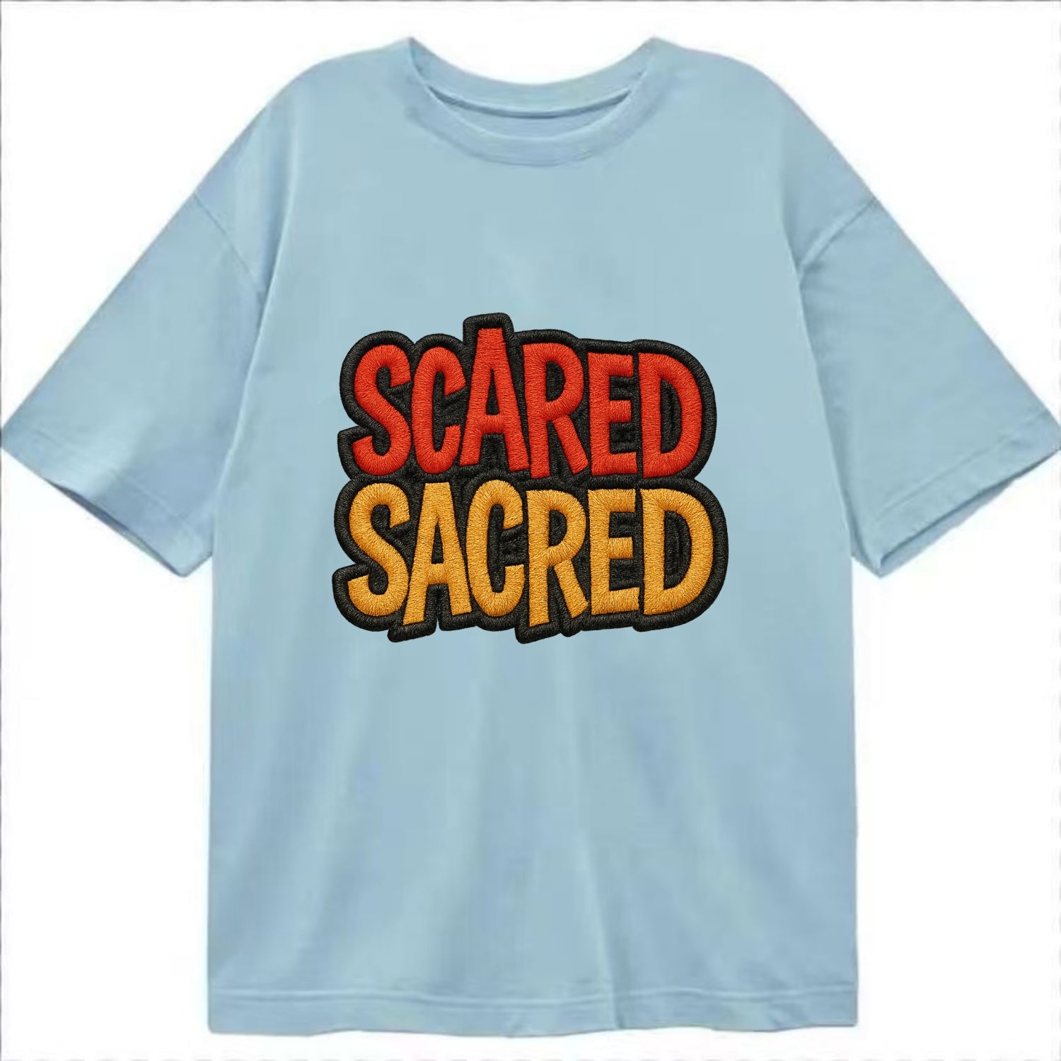 SCARED;SACRED JOURNEY Spiritual Purple Hat - Classic T-shirt - Light Blue