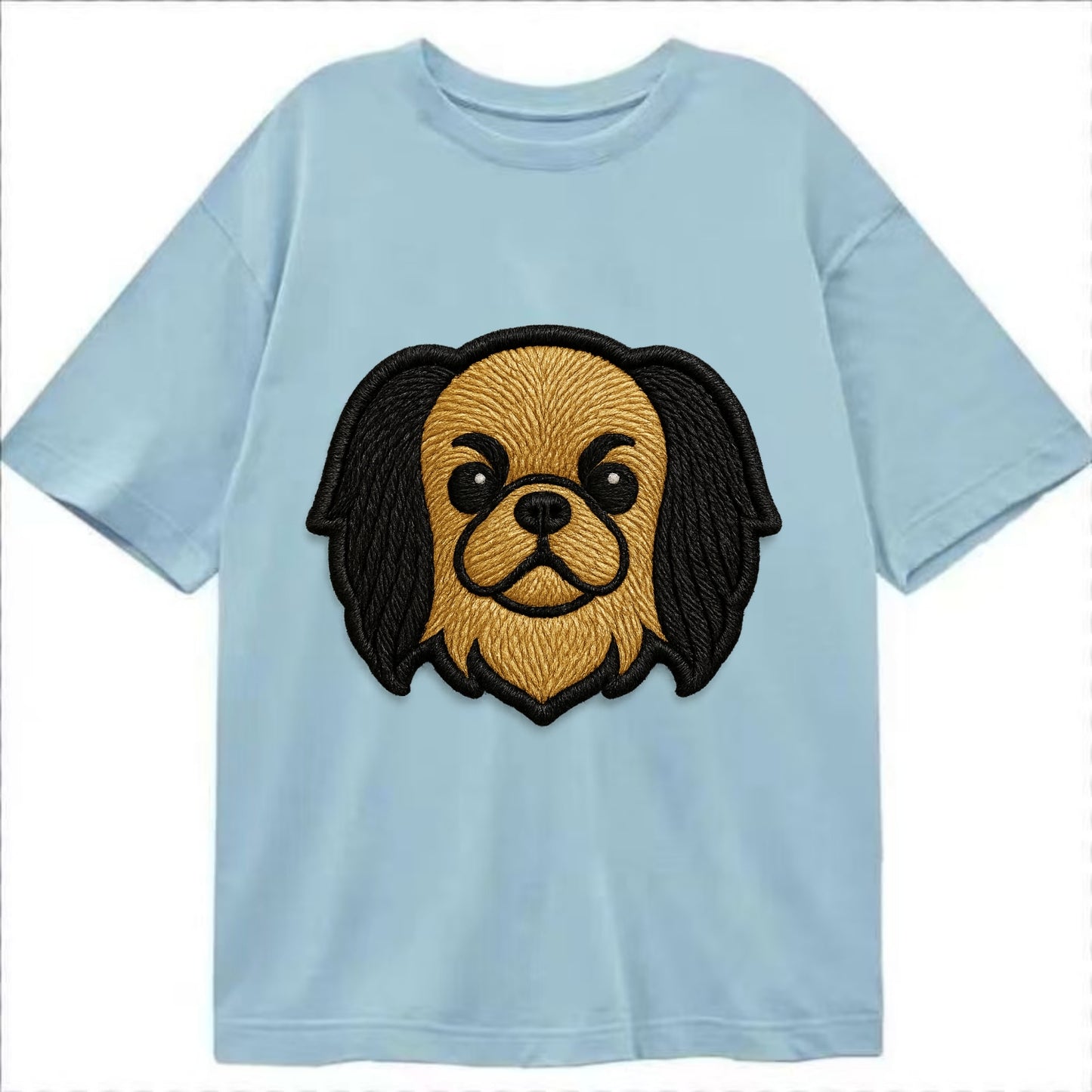 Japanese Chin - Modern flat-face logo wi - Classic T-shirt - Light Blue