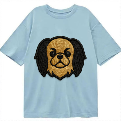 Japanese Chin - Modern flat-face logo wi - Classic T-shirt - Light Blue