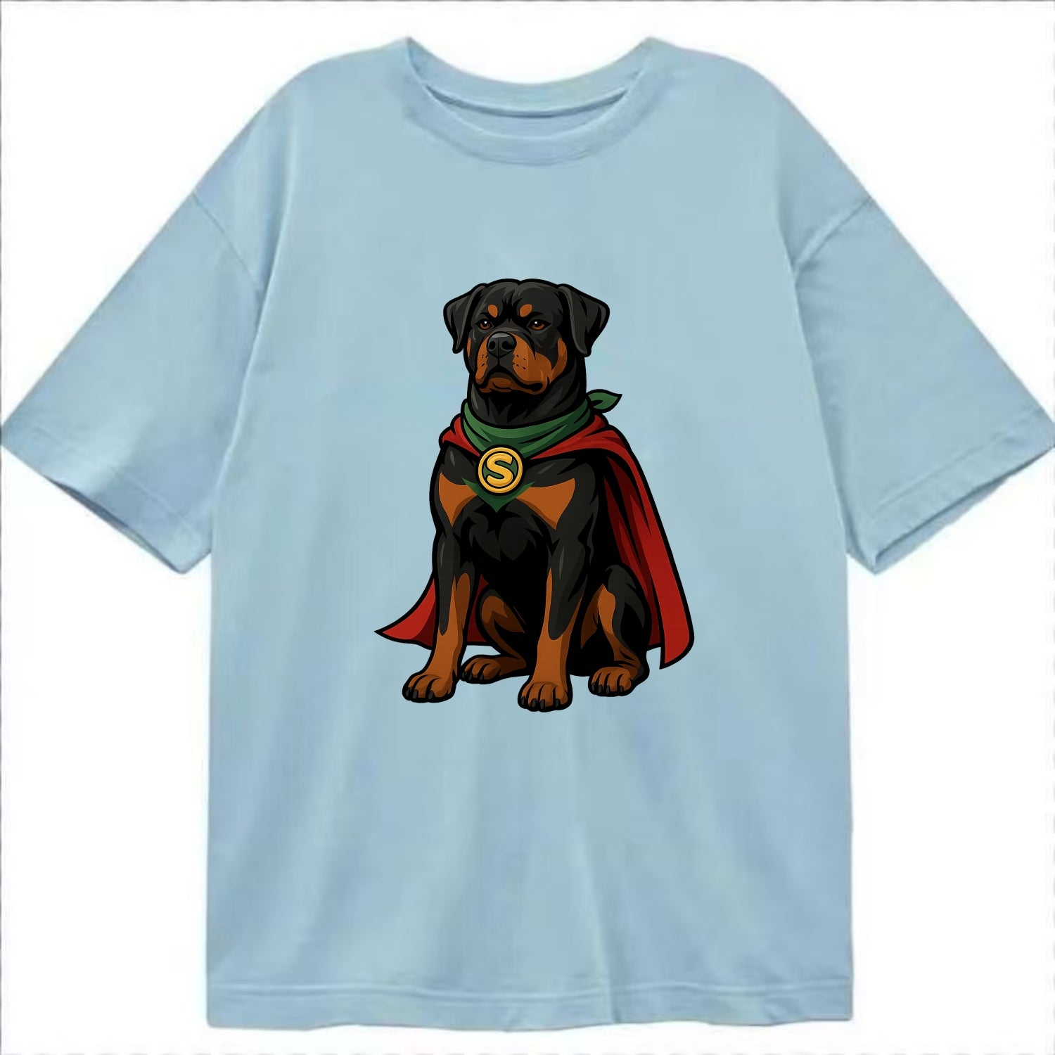 Rottweiler Strong Hero  - Classic T-shirt - Light Blue