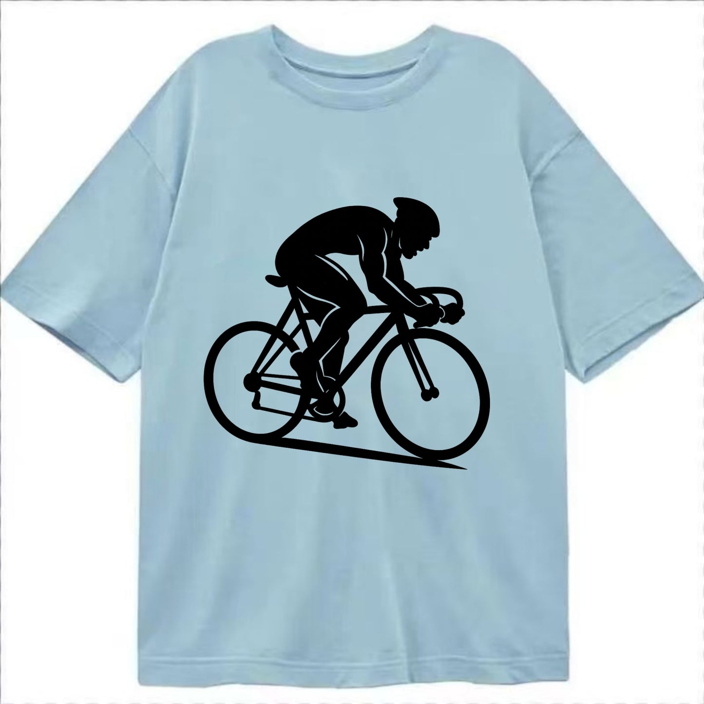 Sprint cyclist racing stance - Classic T-shirt - Light Blue