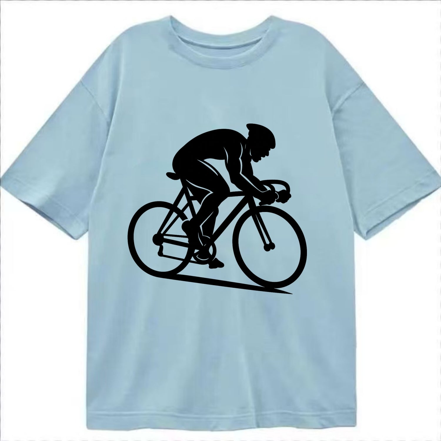 Sprint cyclist racing stance - Classic T-shirt - Light Blue