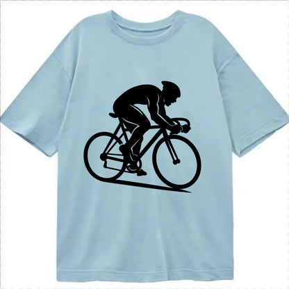 Sprint cyclist racing stance - Classic T-shirt - Light Blue