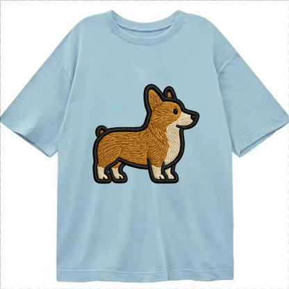 Pembroke Welsh Corgi - Trendy minimal sh - Classic T-shirt - Light Blue