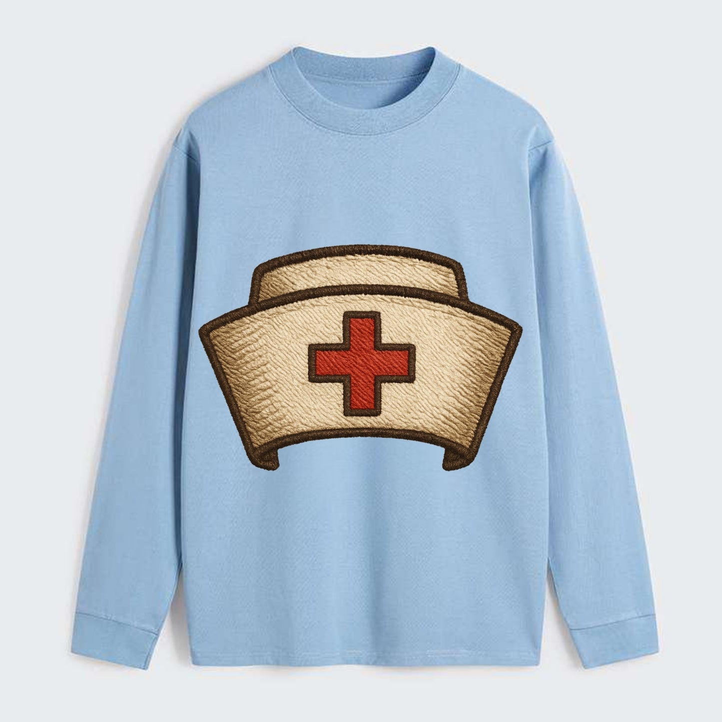 Nurse Cap  - Classic Long Sleeve Shirt - Light Blue