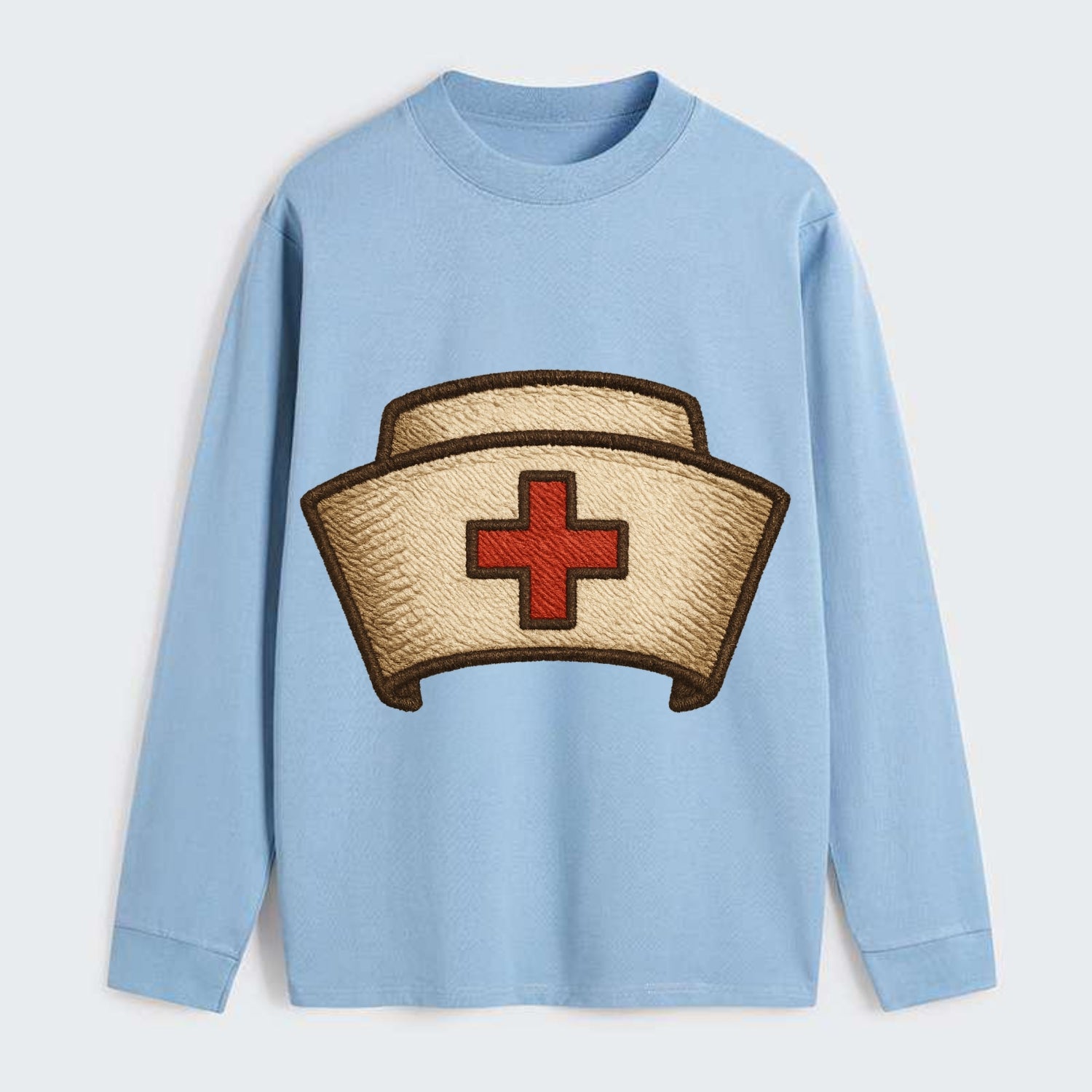 Nurse Cap  - Classic Long Sleeve Shirt - Light Blue