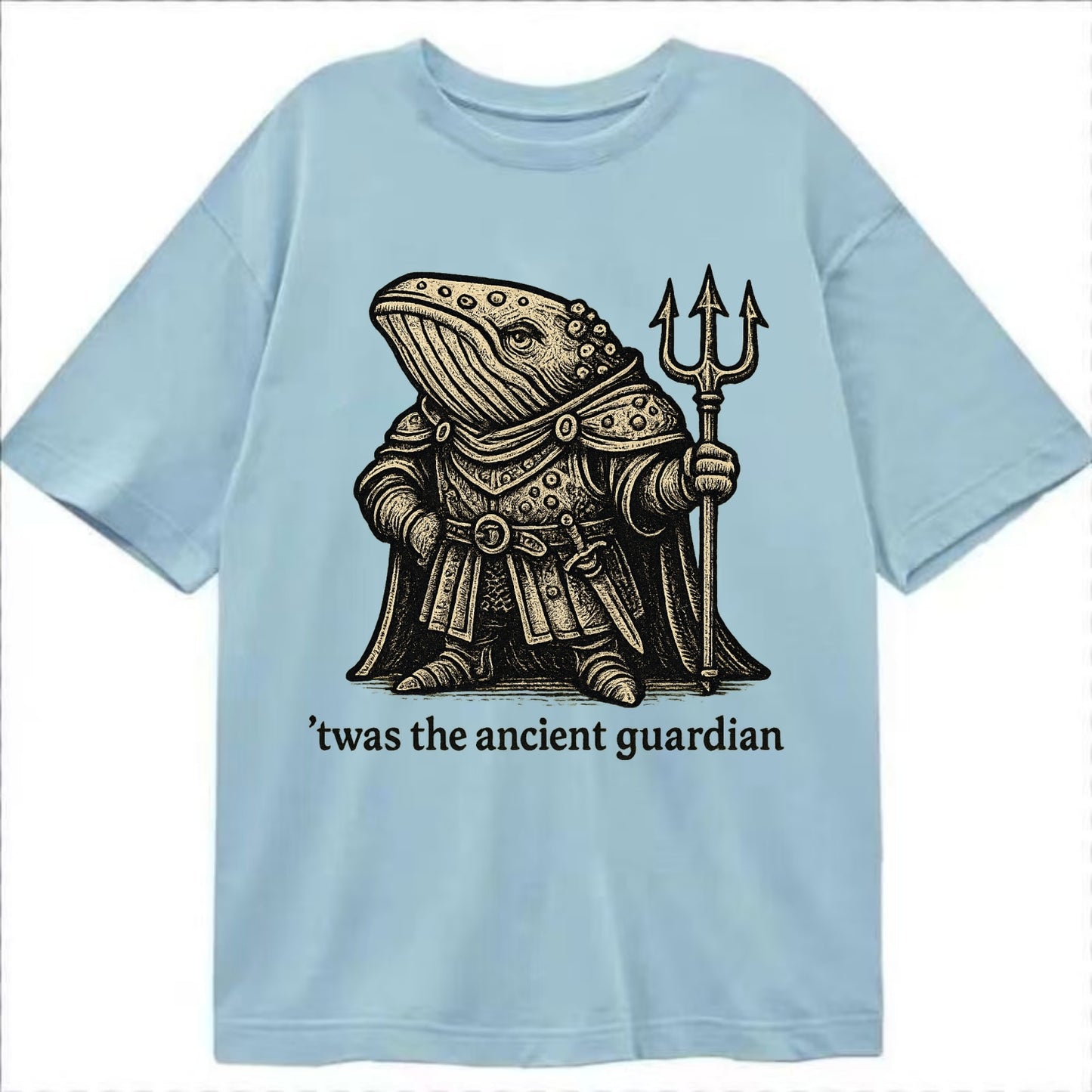 Whale Ancient Guardian  - Classic T-shirt - Light Blue
