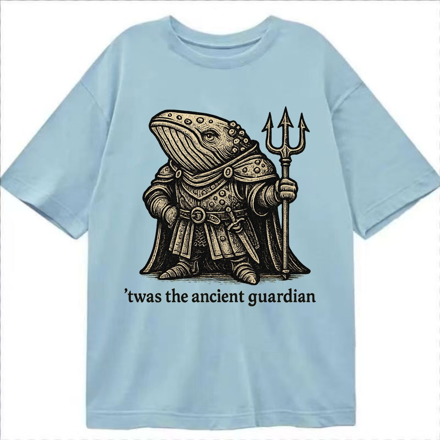 Whale Ancient Guardian  - Classic T-shirt - Light Blue