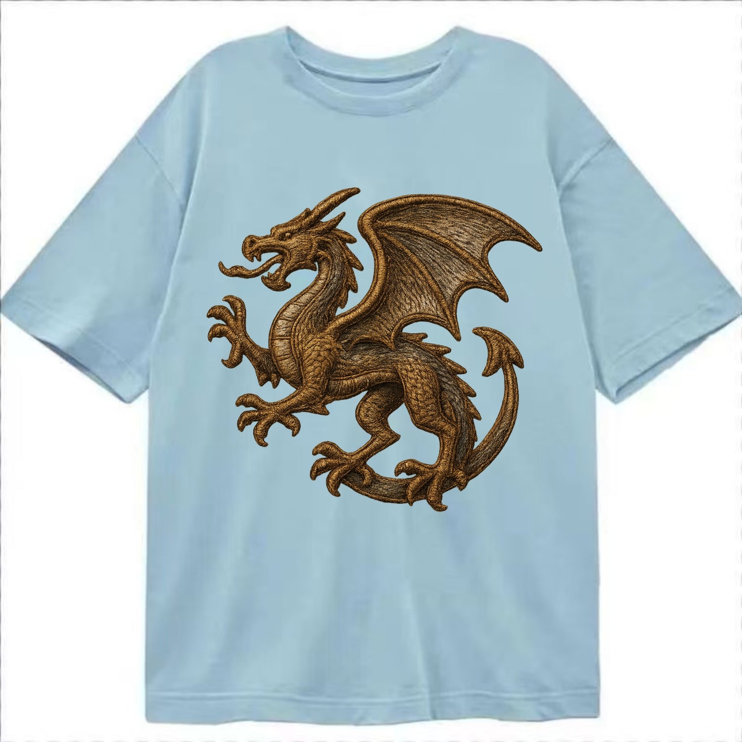 Dragon Silhouette  - Classic T-shirt - Light Blue