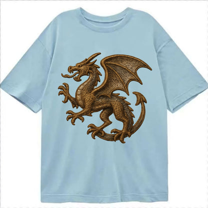 Dragon Silhouette  - Classic T-shirt - Light Blue