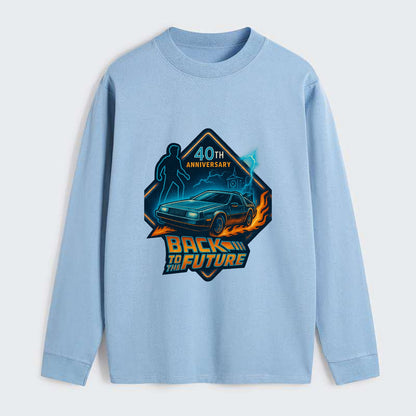 Back To The Future 40th Anniversary 2 - Classic Long Sleeve Shirt - Light Blue