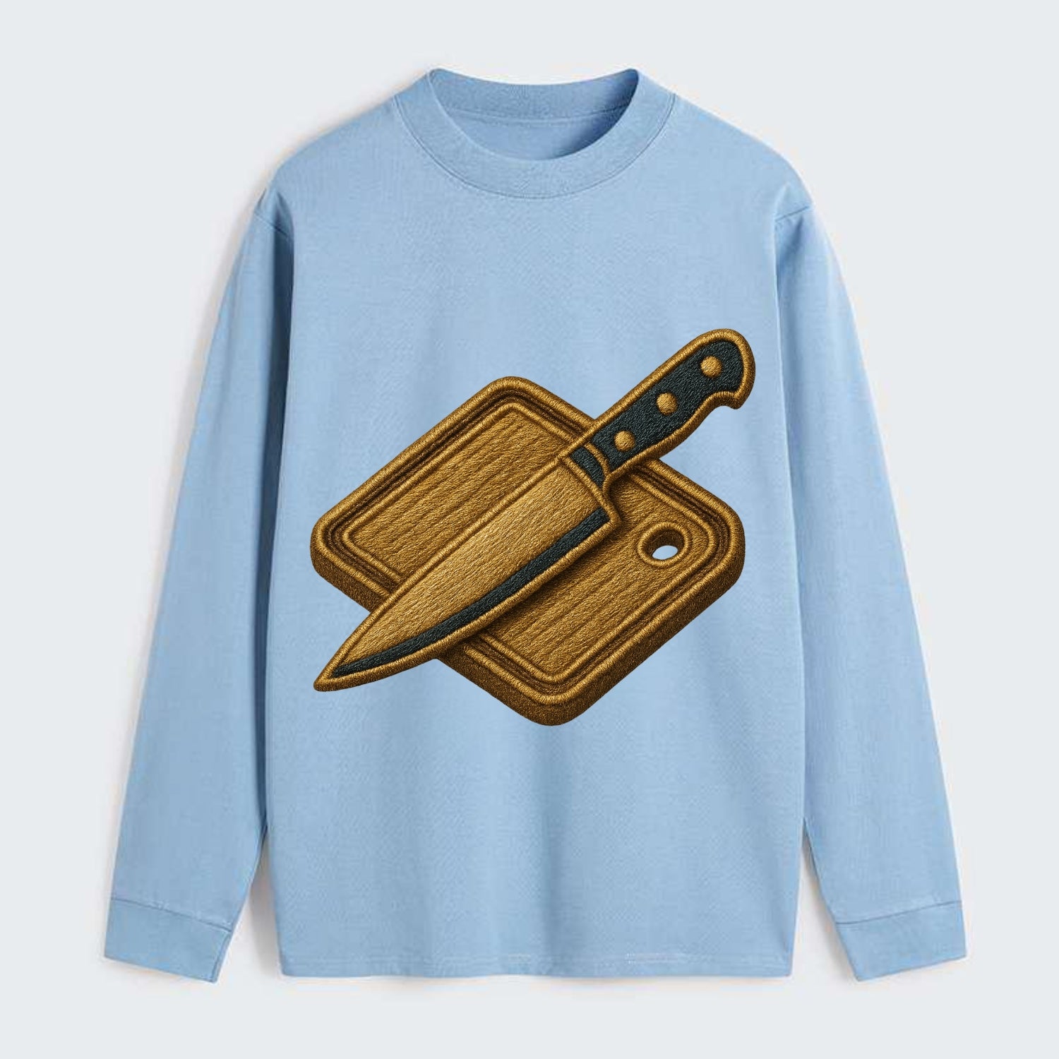 Chef knife with cutting board - culinary enthusiast - Classic Long Sleeve Shirt - Light Blue