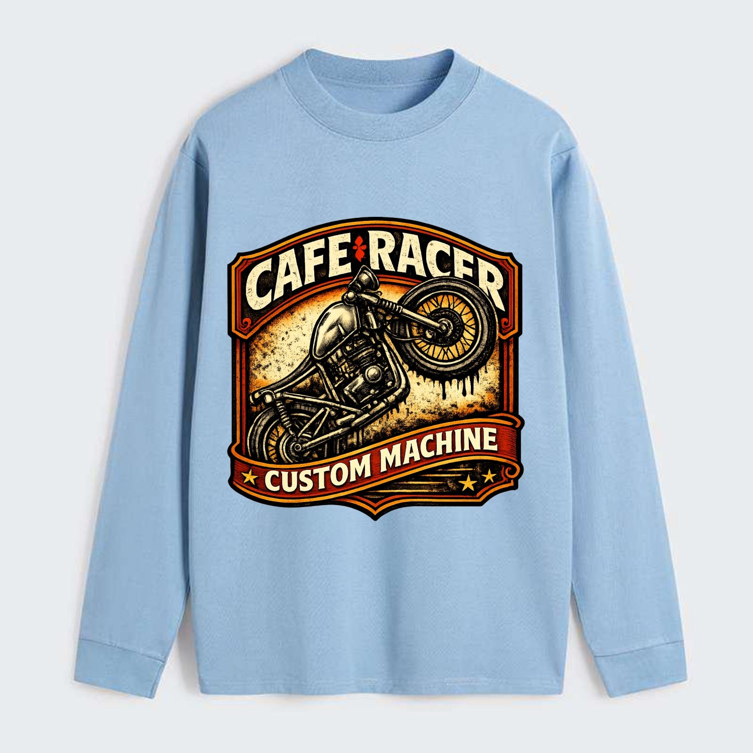 Cafe Racer - Classic Long Sleeve Shirt - Light Blue