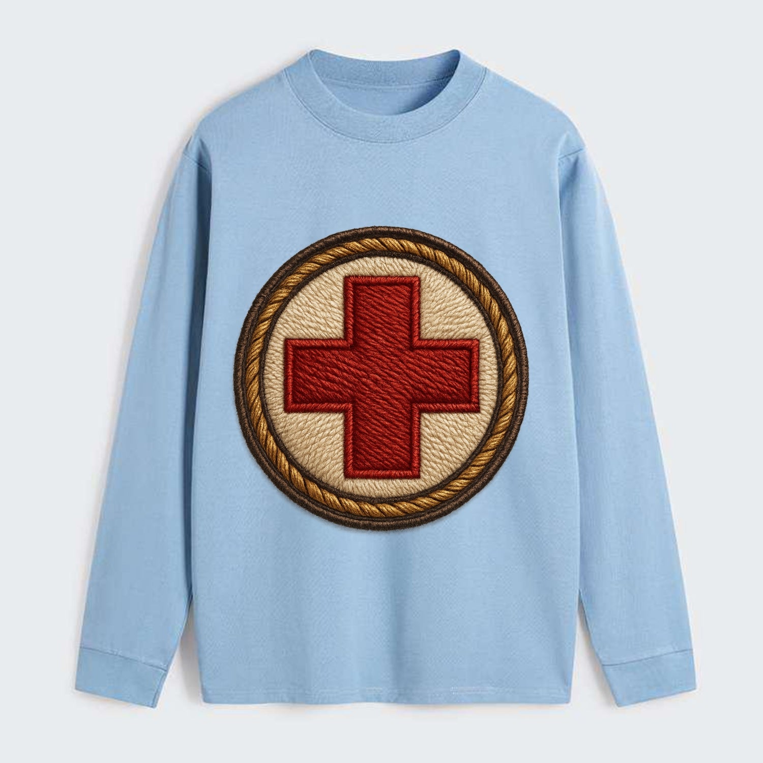 Medical Cross  - Classic Long Sleeve Shirt - Light Blue