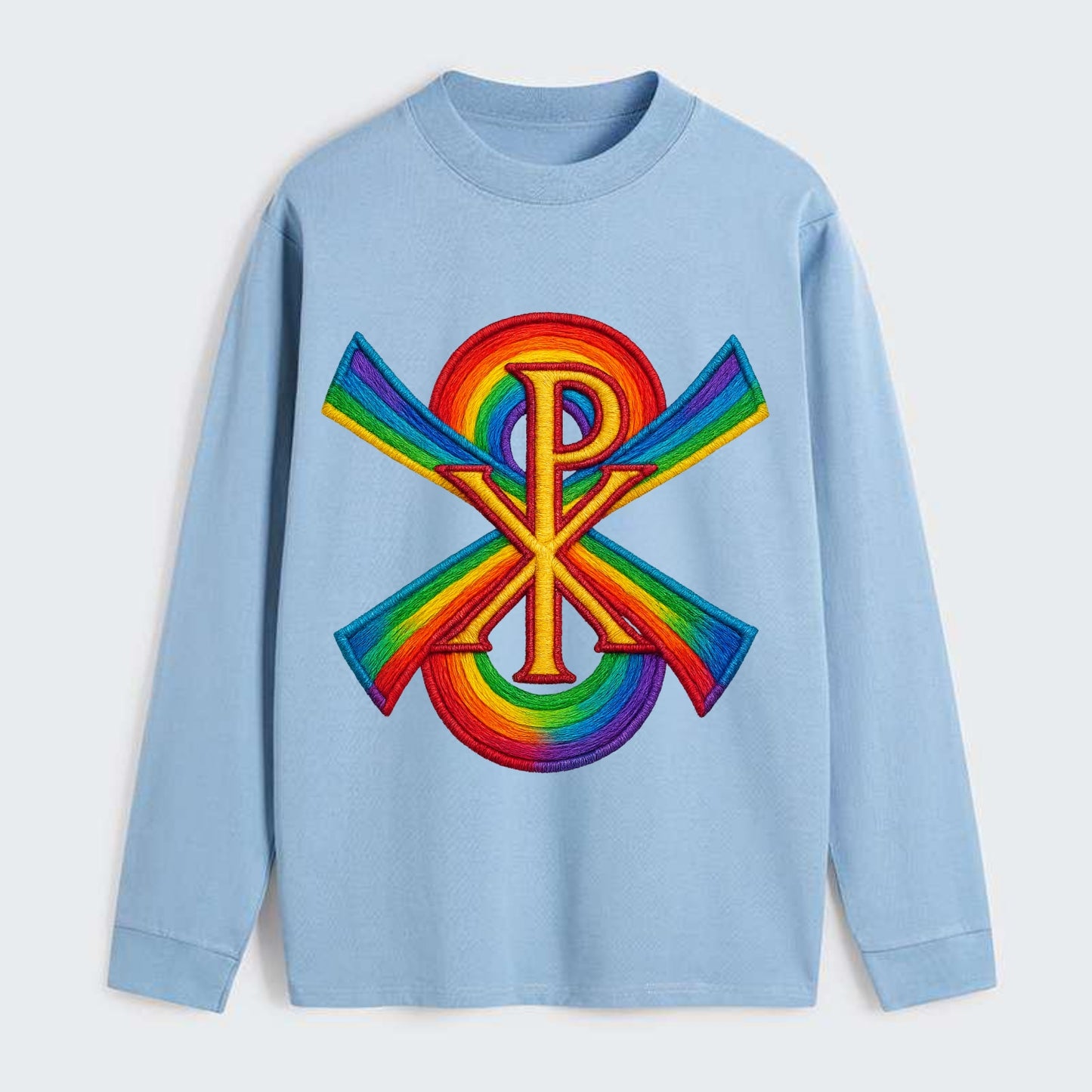 Chi Rho  - Classic Long Sleeve Shirt - Light Blue