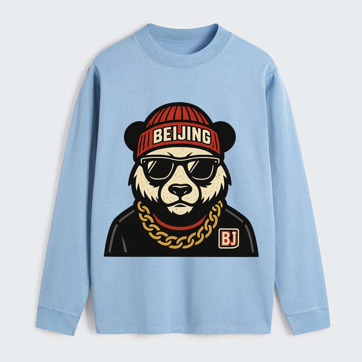 Beijing Panda - Classic Long Sleeve Shirt - Light Blue