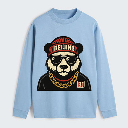 Beijing Panda - Classic Long Sleeve Shirt - Light Blue