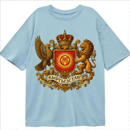 Kyrgyzstan Tunduk Emblem  - Classic T-shirt - Light Blue