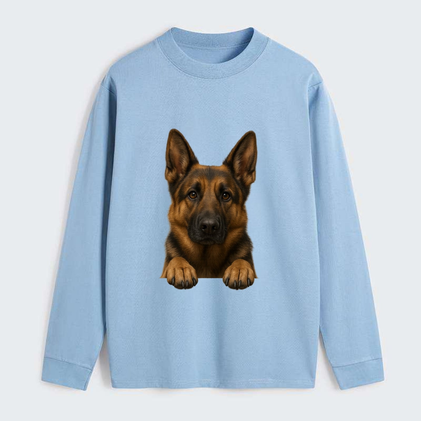 German Shepherd  - Classic Long Sleeve Shirt - Light Blue