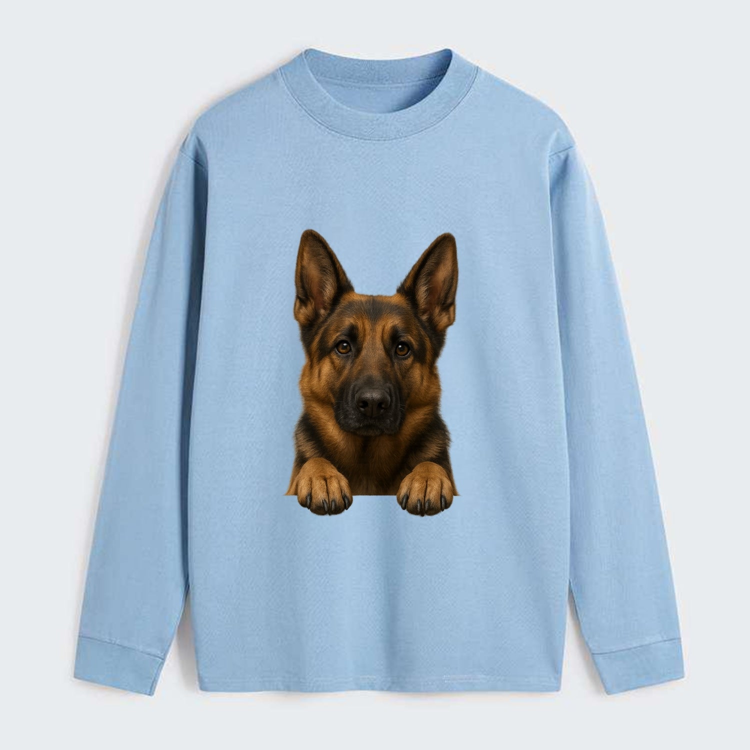 German Shepherd  - Classic Long Sleeve Shirt - Light Blue