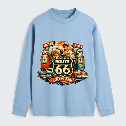 FILL ER UP | Vintage gas pumps | Flying A or Texaco style | Service - Classic Long Sleeve Shirt - Light Blue