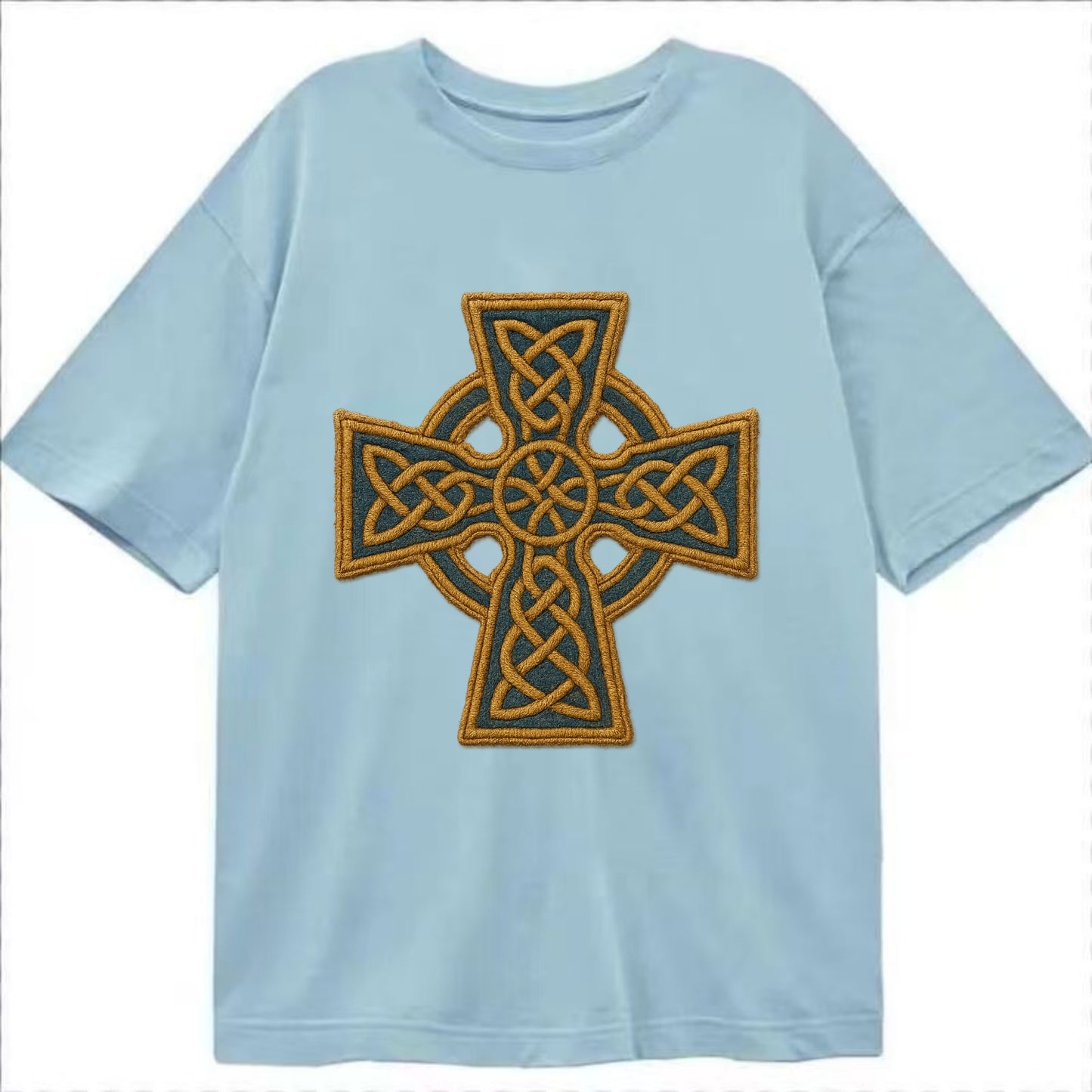 Book Of Kells Cross - Classic T-shirt - Light Blue