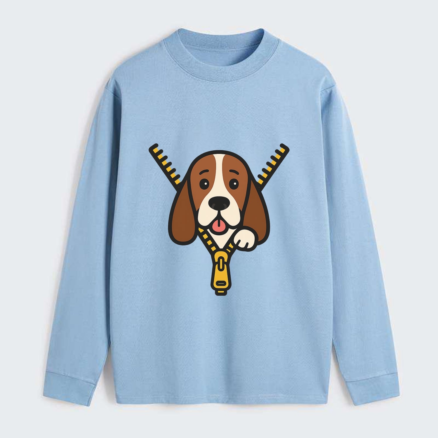 Basset Hound - Classic Long Sleeve Shirt - Light Blue