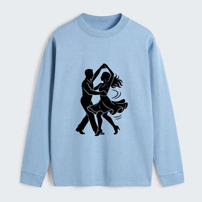 Salsa dancers spinning turn - Classic Long Sleeve Shirt - Light Blue