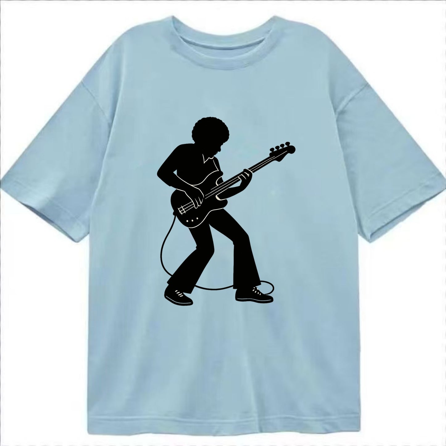 Bass guitarist slap technique - Classic T-shirt - Light Blue
