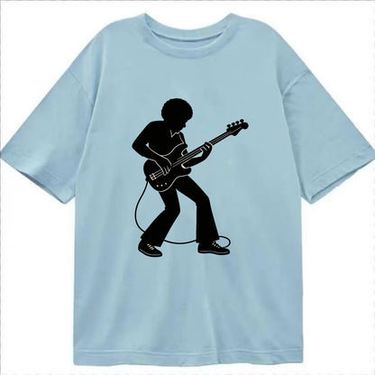 Bass guitarist slap technique - Classic T-shirt - Light Blue