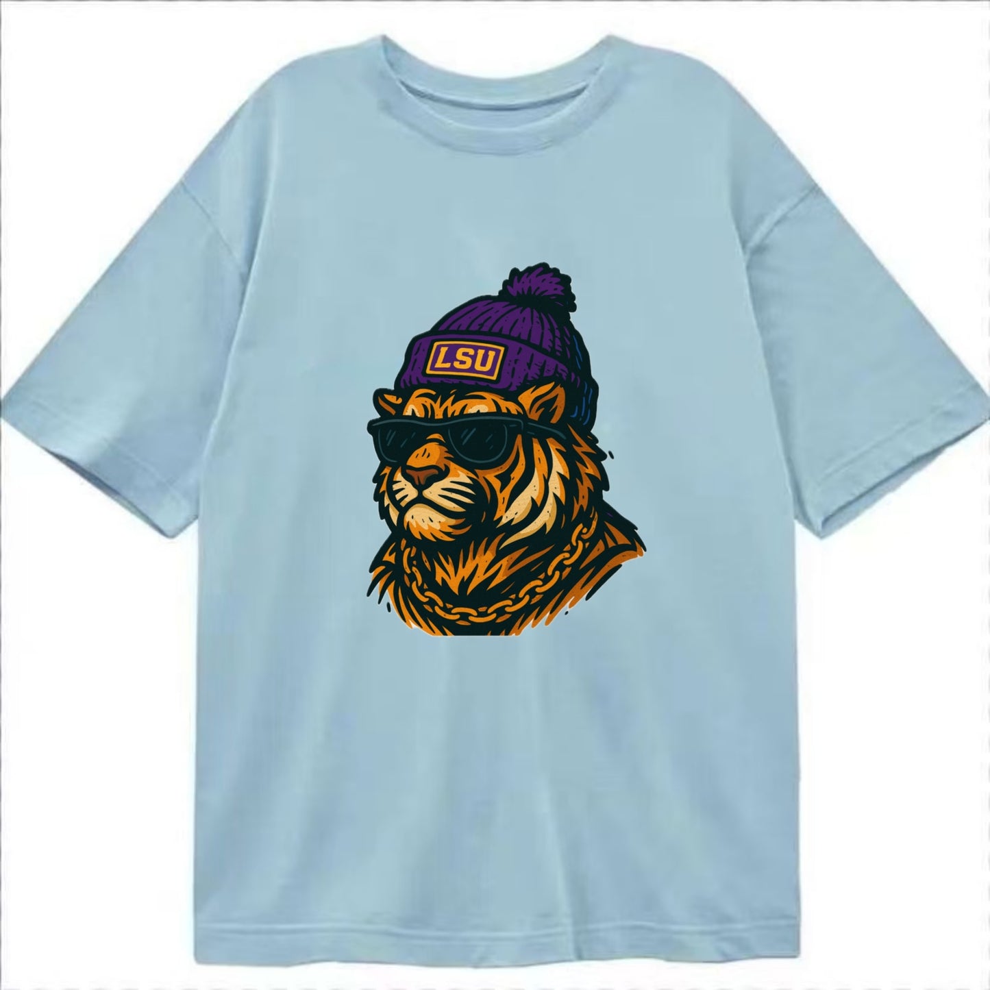 LSU Mike Tiger - Classic T-shirt - Light Blue