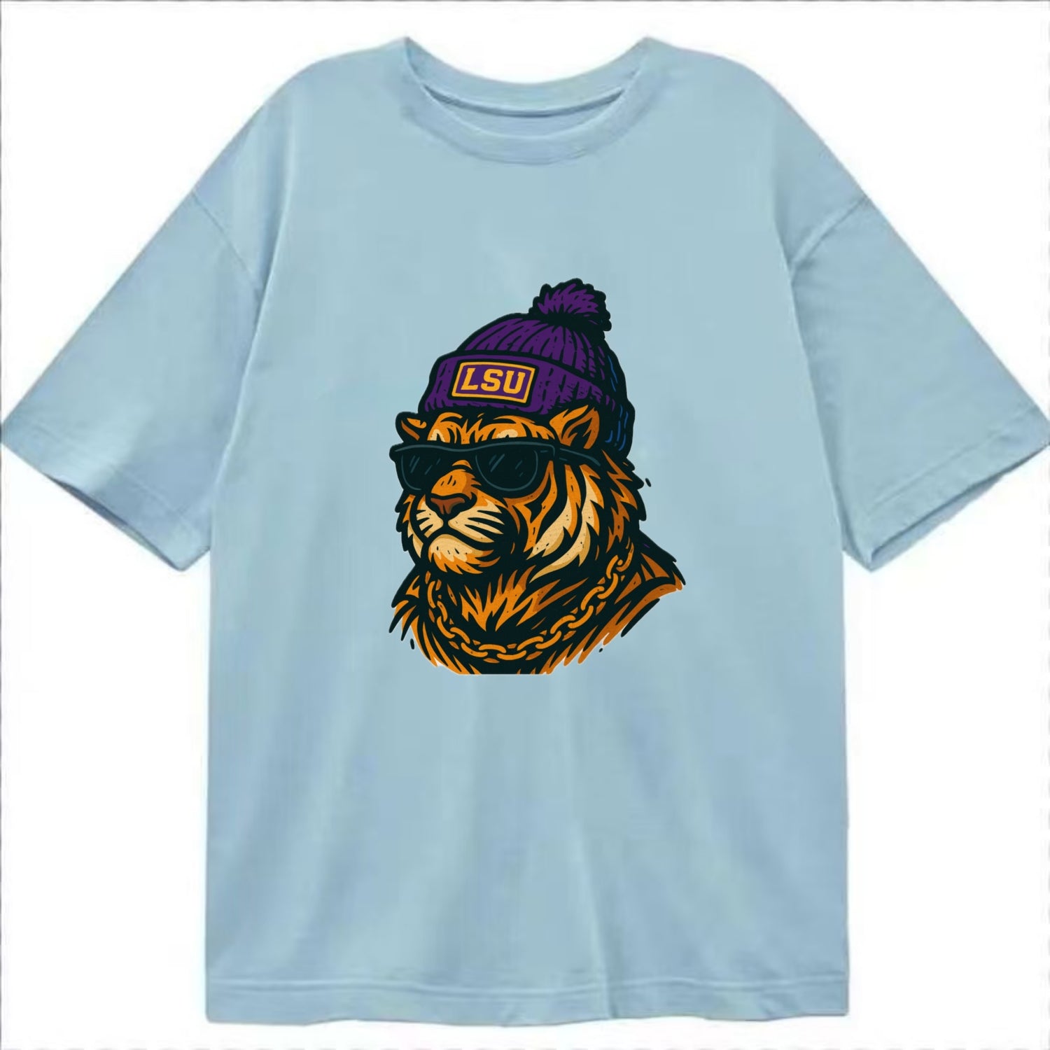 LSU Mike Tiger - Classic T-shirt - Light Blue