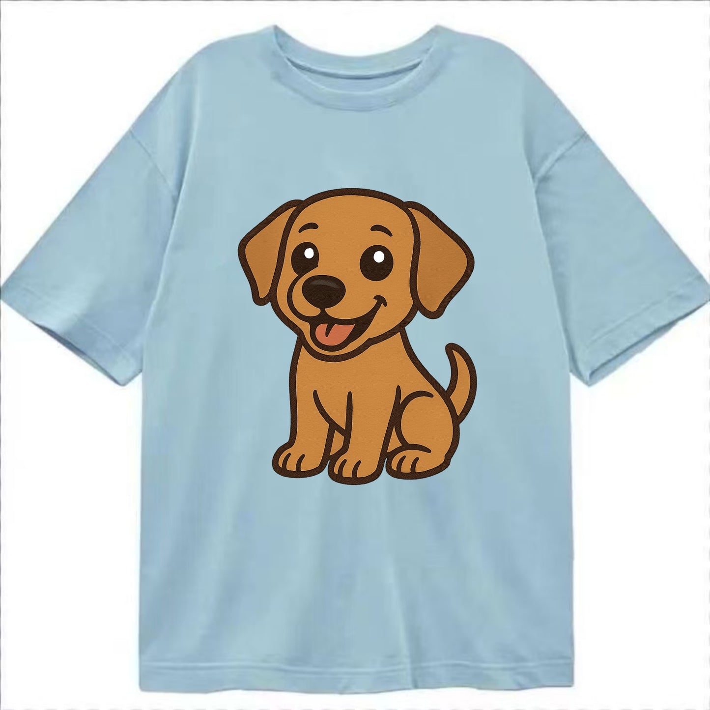 Labrador - Happy panting expression - Classic T-shirt - Light Blue