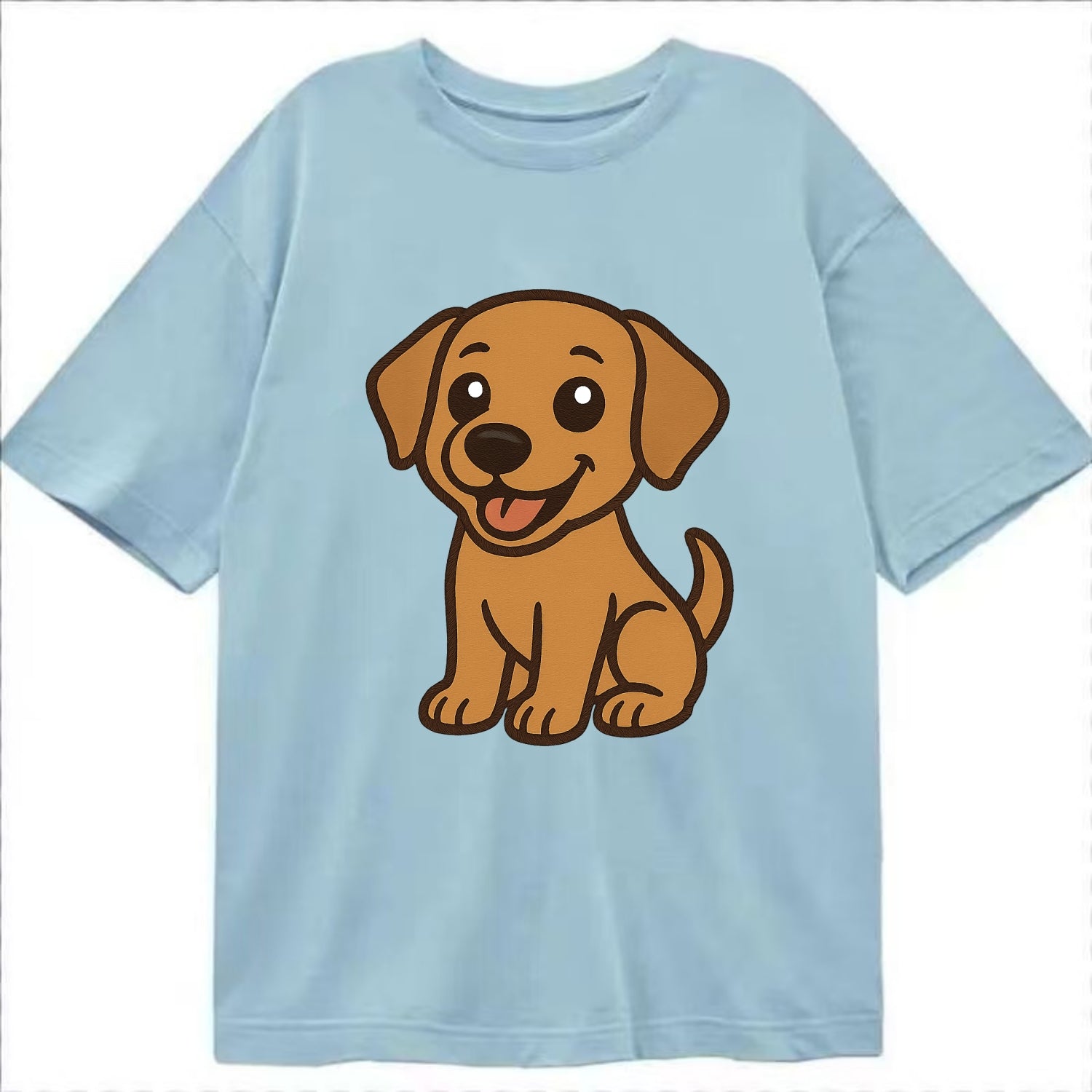 Labrador - Happy panting expression - Classic T-shirt - Light Blue