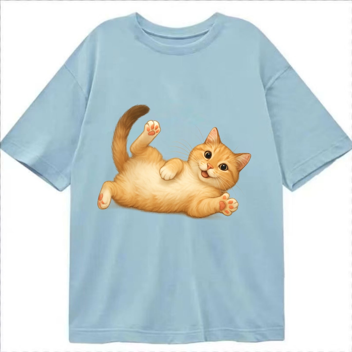Therapy Cat  - Classic T-shirt - Light Blue