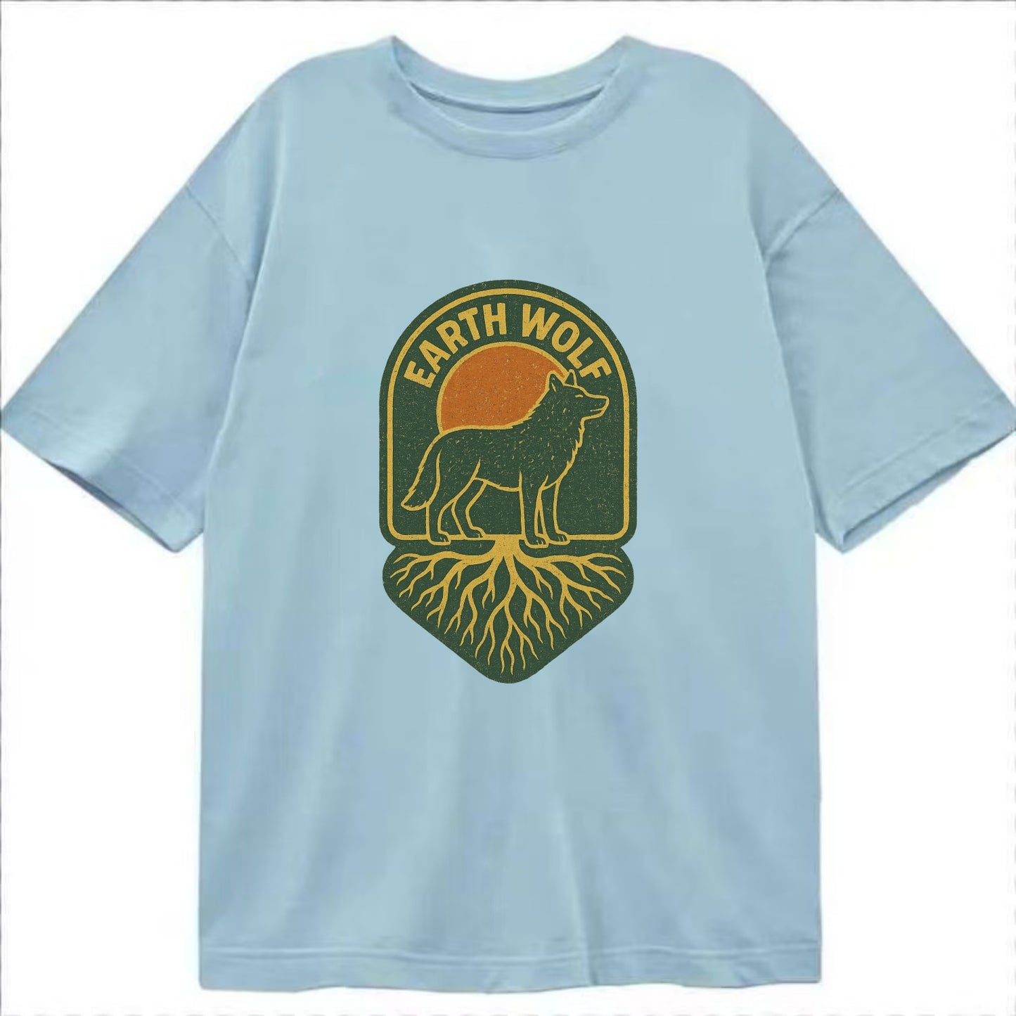 Earth Wolf Roots  - Classic T-shirt - Light Blue