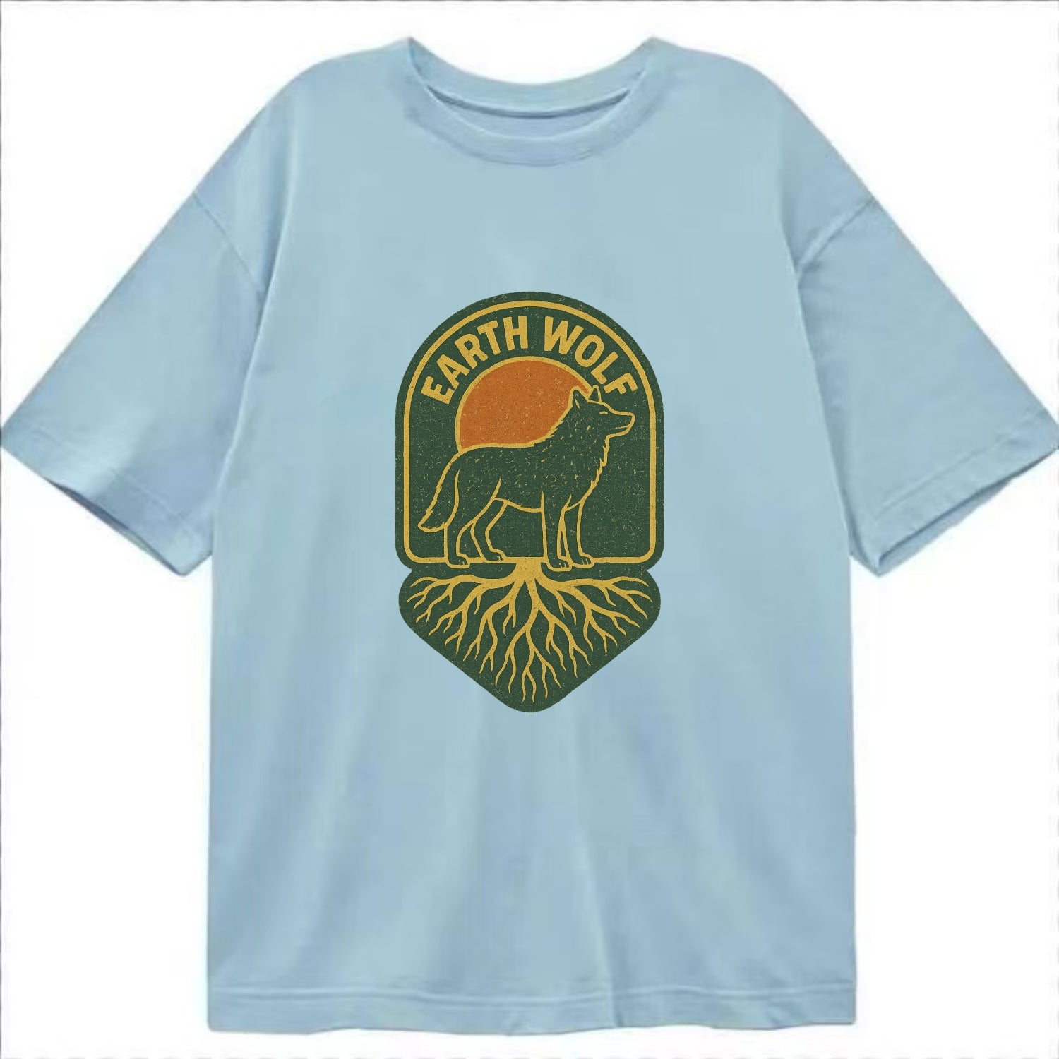 Earth Wolf Roots  - Classic T-shirt - Light Blue