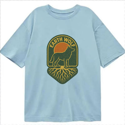 Earth Wolf Roots  - Classic T-shirt - Light Blue
