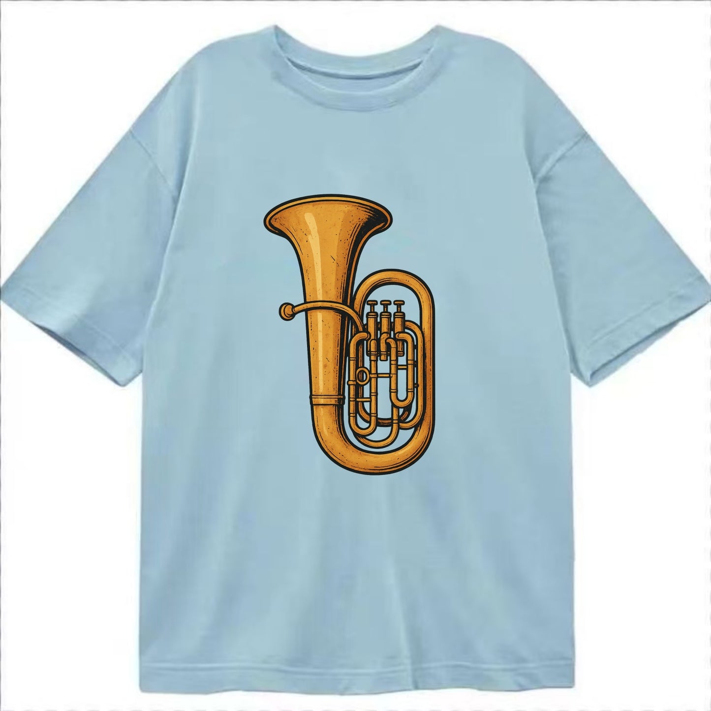 Tuba with large brass bell - Classic T-shirt - Light Blue