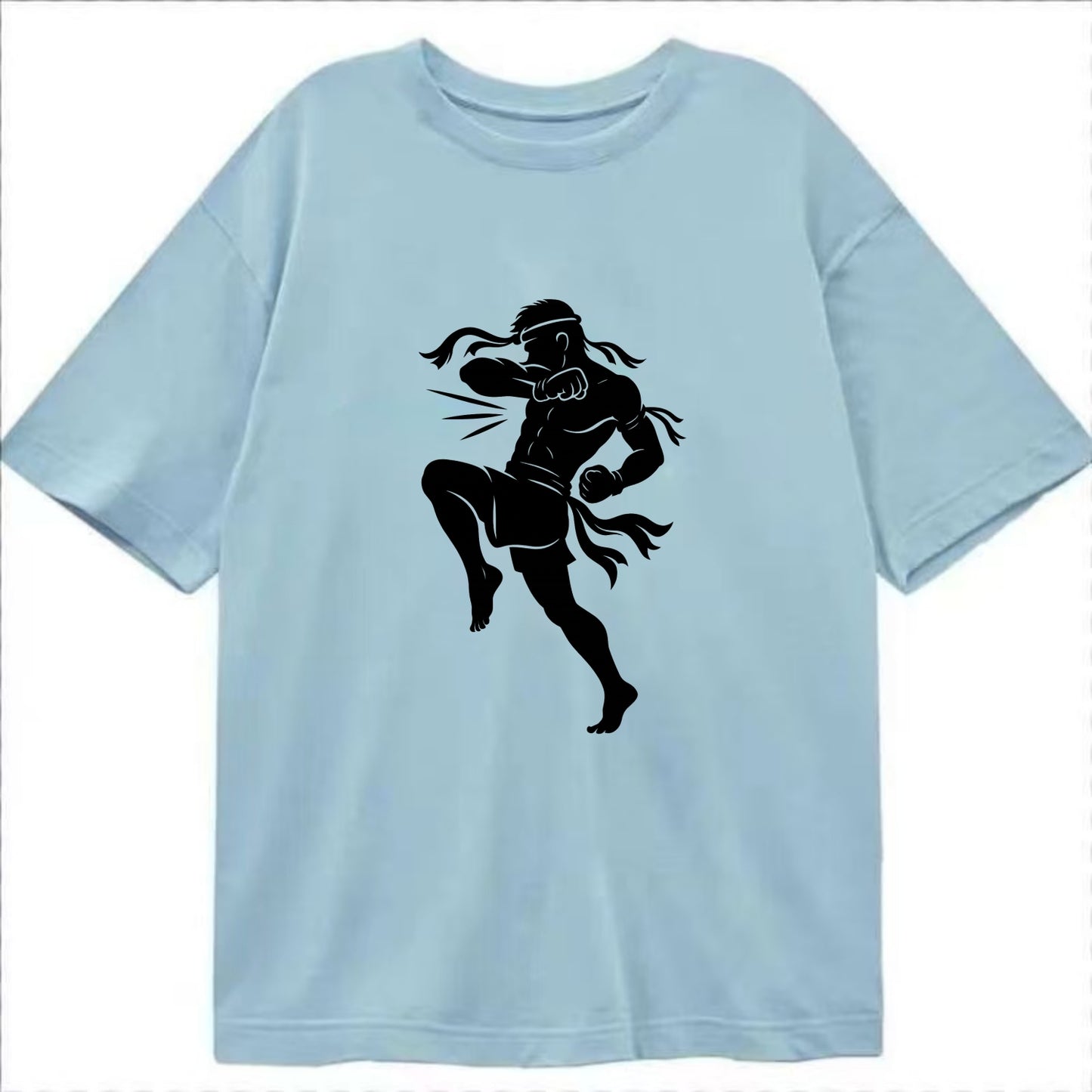 Thai Muay Thai fighter elbow strike - Classic T-shirt - Light Blue